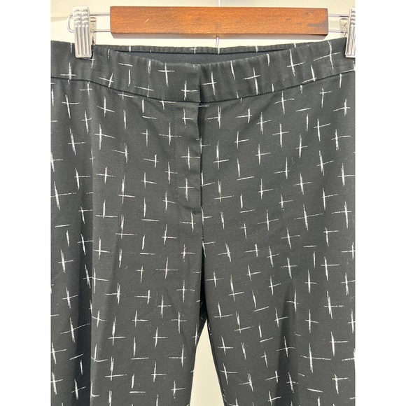J. Jill Cotton Blend Cropped Trousers Black and White Pants Women's Size 8 - Picture 4 of 6